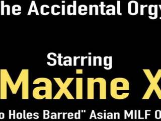 Aziatisch milf maxine-x & selah regen bips geneukt door 6 zwart